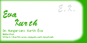 eva kurth business card